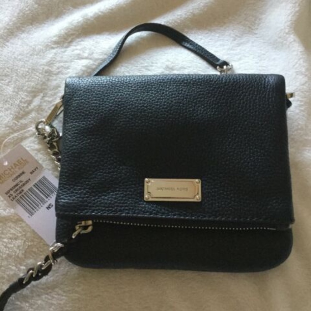Michael Kors Corinne Crossbody Leather Navy Blue